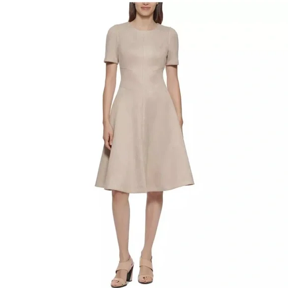 calvin klein green suede dress Calvin Klein Green Dress With Back Zipper main image 0